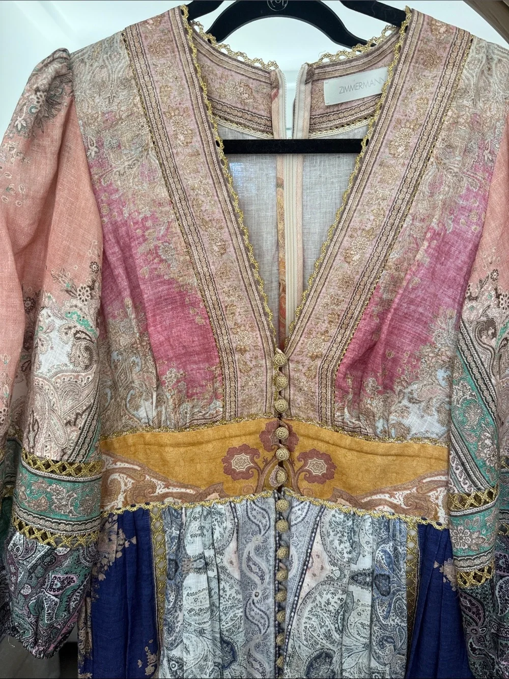 Zimmermann Multicolor Patchwork Paisley Maxi Dress - Picture 2 of 7